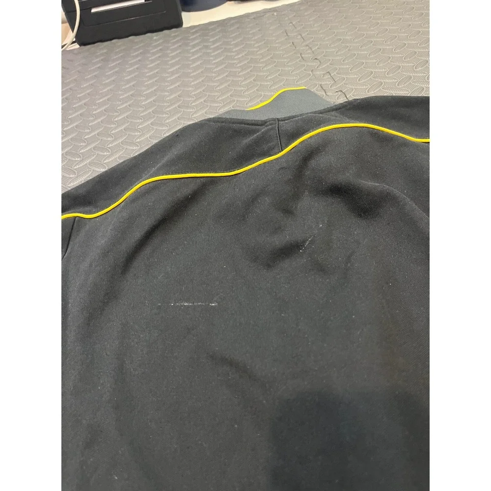 Nike Flight Track Jacket Mens L‎ Black Gray Yellow Full Zip Swoosh Sportswear